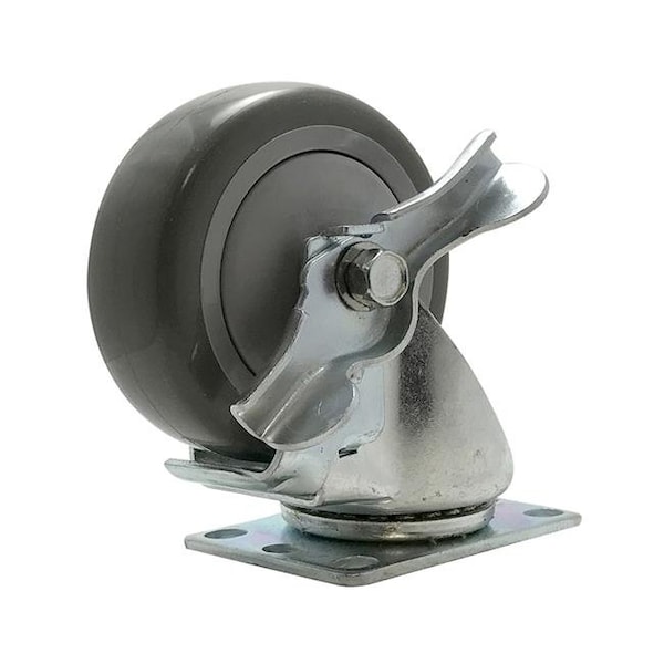 Snap-Loc Snap-Loc SLAC4SBP 4 in. Industrial Polyurethane Swivel-Brake Caster; 375 lbs SLAC4SBP - main